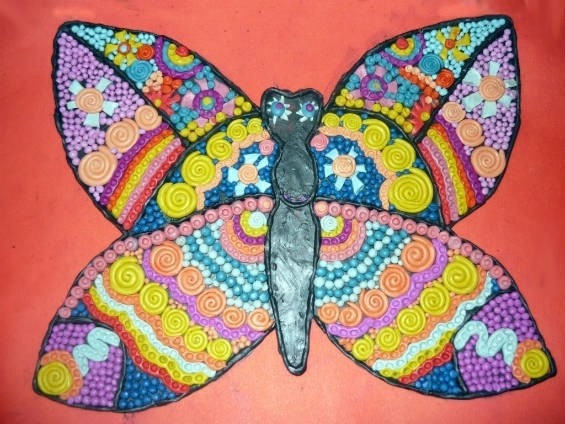 ​Бабочки из пластилина