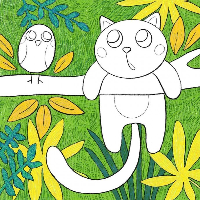 ​Котёнок и птичка: мастер-класс