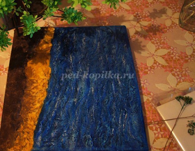 Действующая миниатюра "Весенний пейзаж": мастер-класс, часть 4