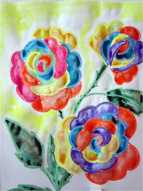Рисование цветов акварелью "Радужные розы": мастер-класс, часть 6 Рисование цветов акварелью "Радужные розы": мастер-класс, часть 6
