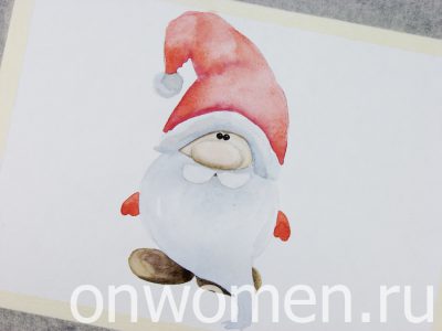 Гном акварелью Гном акварелью