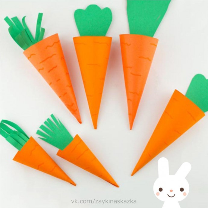 ​Кулёк для сладостей в виде морковки