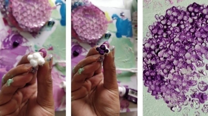 Мастер-класс по рисованию нетрадиционными способами: гортензия