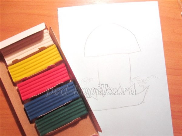 Пластилинография "Фантазийный грибок" Пластилинография "Фантазийный грибок"