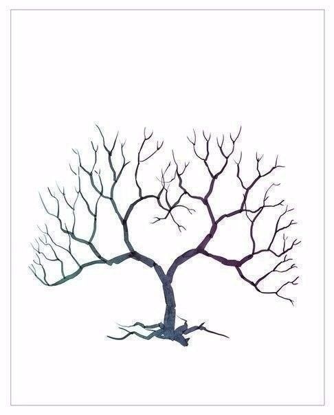 Рисуем листву дерева отпечатками пальцев Рисуем листву дерева отпечатками пальцев