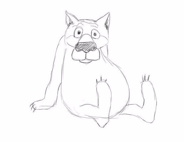 Рисуем волка из мультфильма "Жил-был пёс"