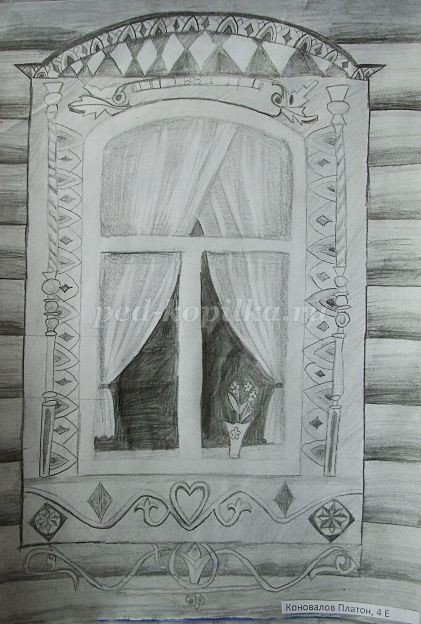 ​Деревянная архитектура на уроках рисования: часть 2