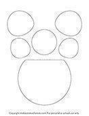 Открытка в виде головы мишки