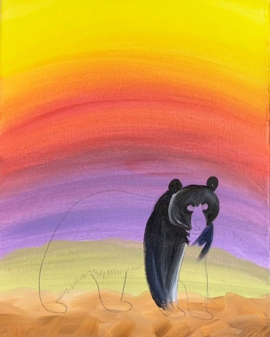 ​Рисуем осеннего мишку