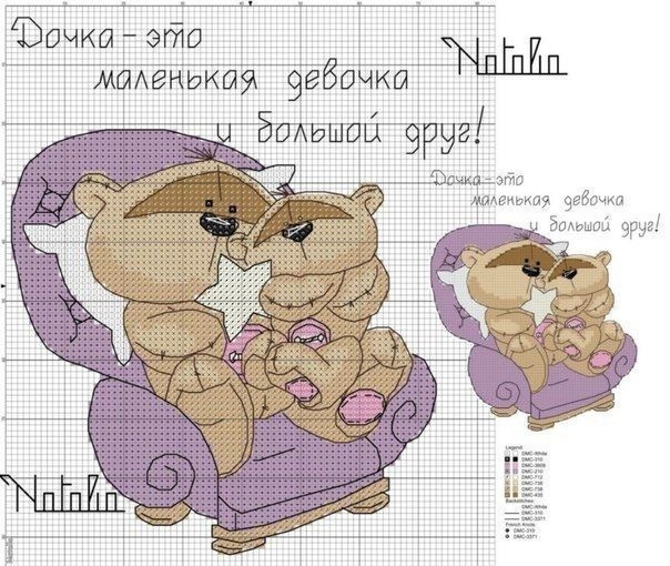 Вышиваем забавных мишек Вышиваем забавных мишек