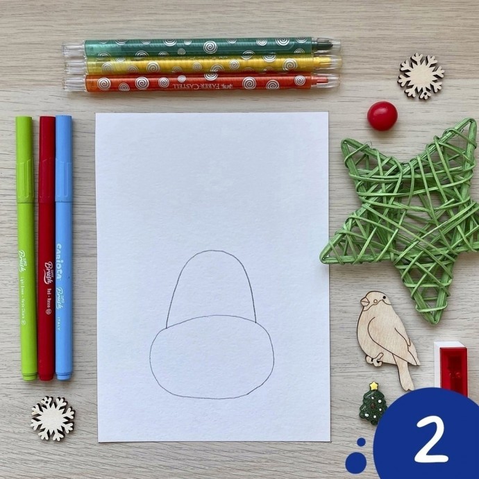 Олень с гирляндой на рогах