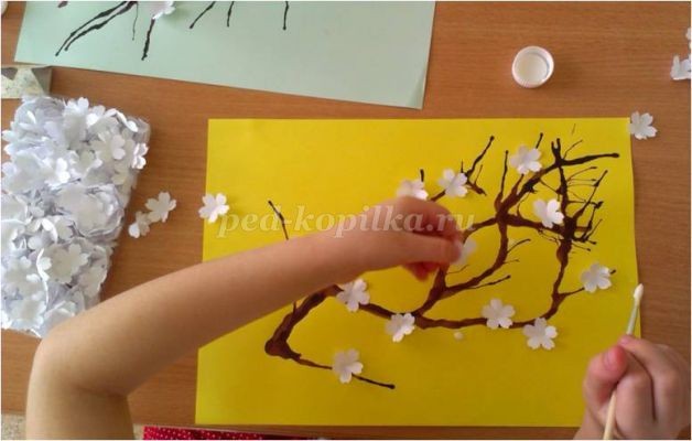 ​Рисование в нетрадиционной технике + полуобъёмная аппликация: часть 2