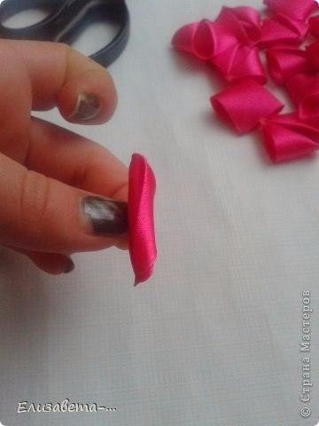 Розочки из атласных лент