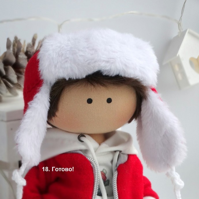 ​Шапка-ушанка для куклы: мастер-класс