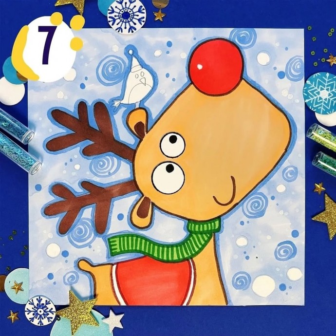 Как нарисовать оленёнка