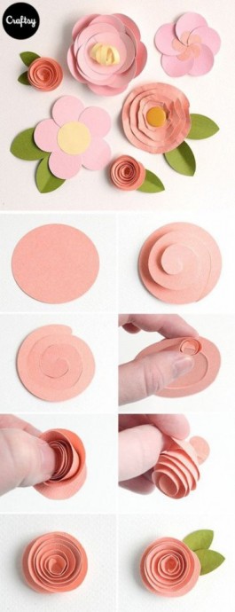 Вырезаем цвeты из бумаги Вырезаем цвeты из бумаги