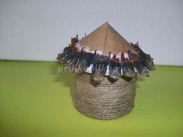 Настольная композиция из природного материала детскими руками: мастер-класс, часть 2