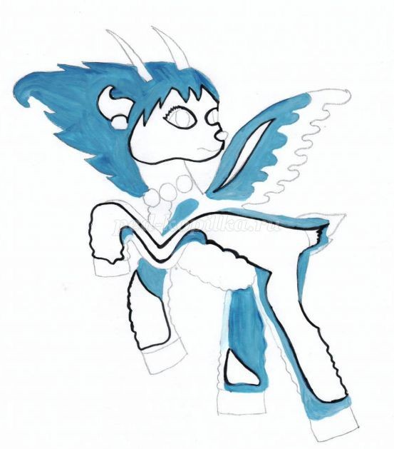 Коза в технике торцевания: часть 2