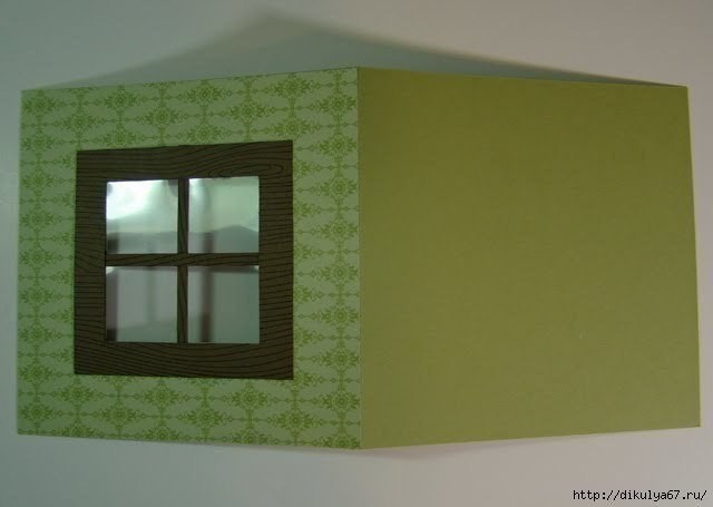 Открытка с цветами из бумаги