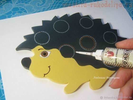 Ёжик в технике точечной росписи Ёжик в технике точечной росписи