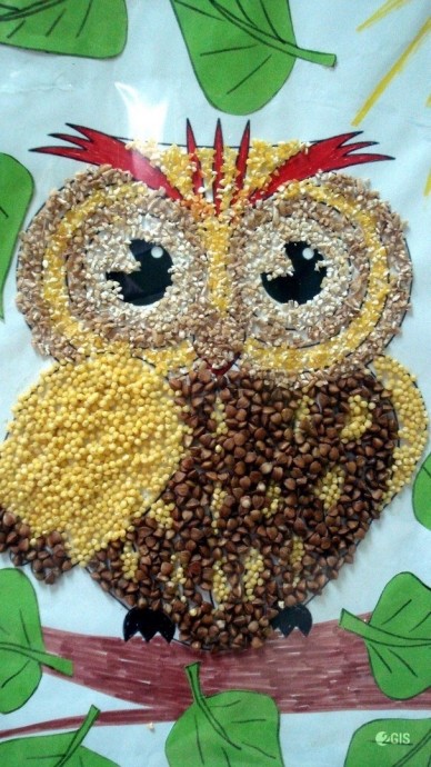 ​Чудесные аппликации из крупы