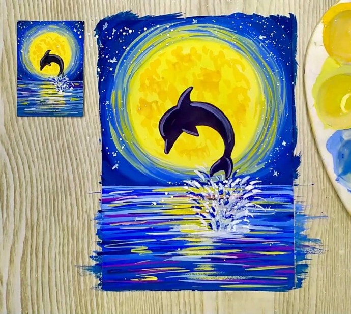 ​Дельфин на закате