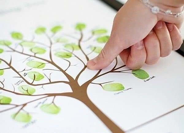 Рисуем дерево через отпечатки пальцев