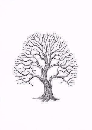 Рисуем листву дерева отпечатками пальцев Рисуем листву дерева отпечатками пальцев