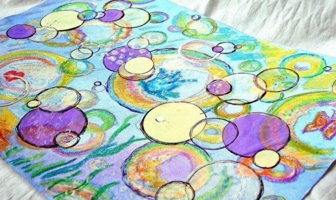 ​Рисуем с детками мыльными пузырями
