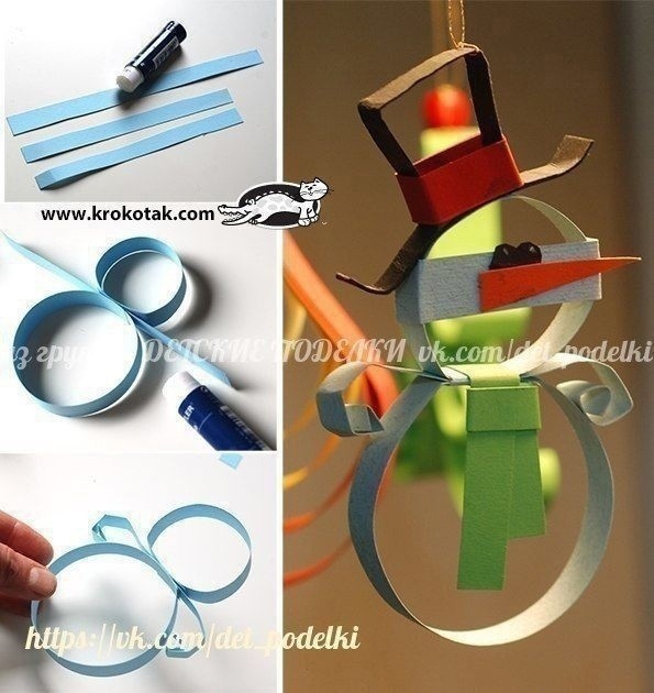 Ёлочные игрушки из бумажных полосок Ёлочные игрушки из бумажных полосок