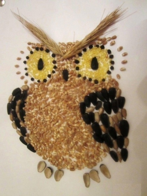 Идеи поделок из круп и семян