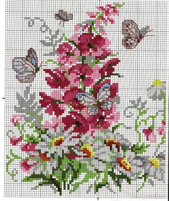 Бабочки на цветах