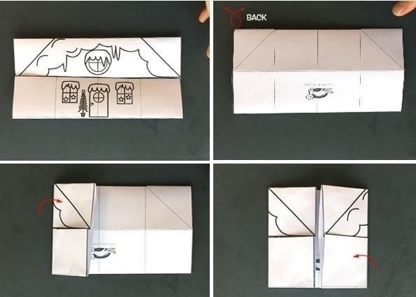 Зимний домик из бумаги Зимний домик из бумаги