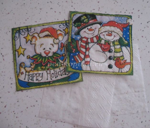 Фонарик на ёлку в технике декупаж: часть 1 Фонарик на ёлку в технике декупаж: часть 1