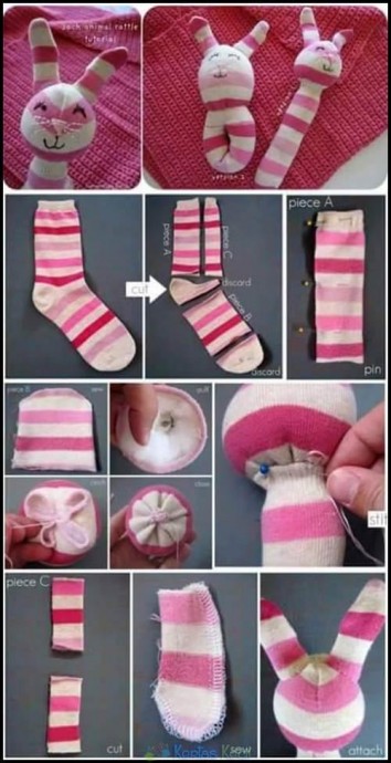 Милые игрушки из носков