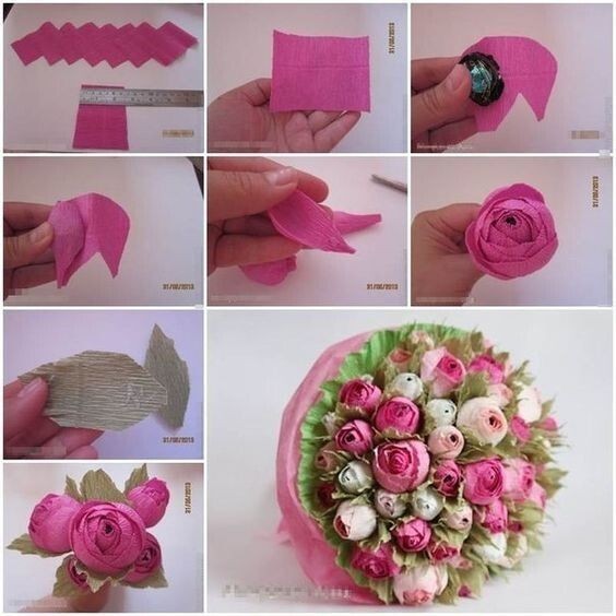 Создаём с детьми цветы из бумаги