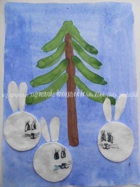 Зайки под елкой