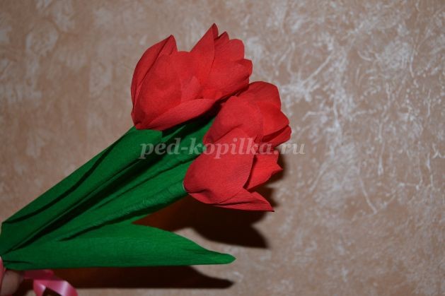 Букет тюльпанов из конфет: часть 2 Букет тюльпанов из конфет: часть 2