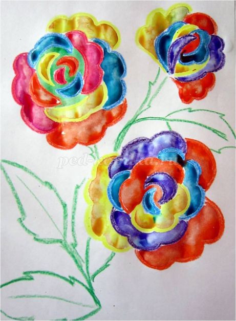 Рисование цветов акварелью "Радужные розы": мастер-класс, часть 5 Рисование цветов акварелью "Радужные розы": мастер-класс, часть 5