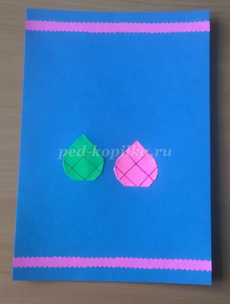 Пасхальная открытка в технике оригами: часть 3