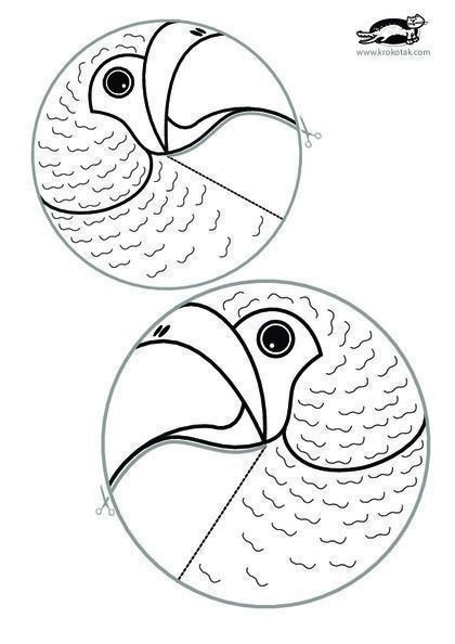 Яркие попугайчики на палочке