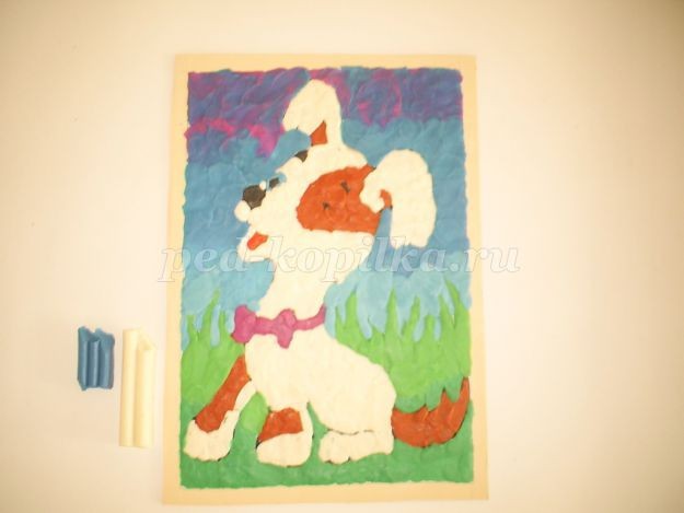 ​Пластилинография: собака