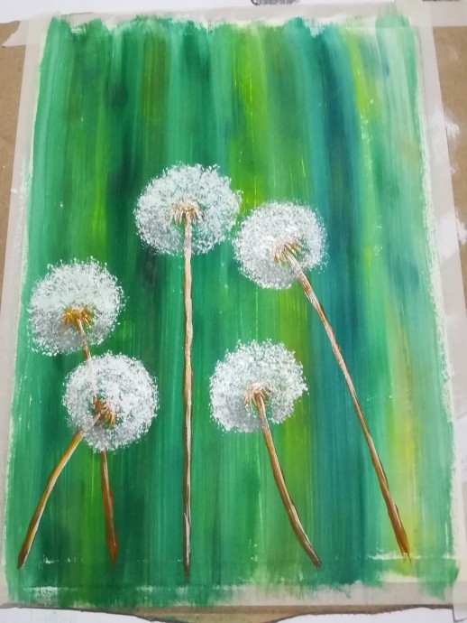 Рисуем одуванчики