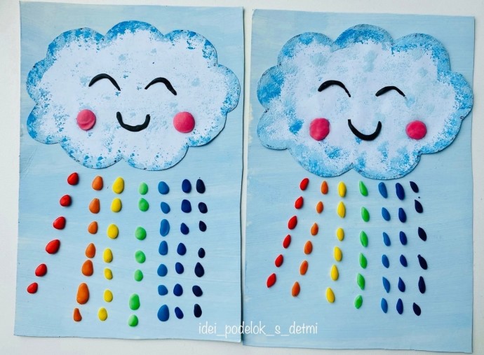Поделка "Многоцветная тучка"