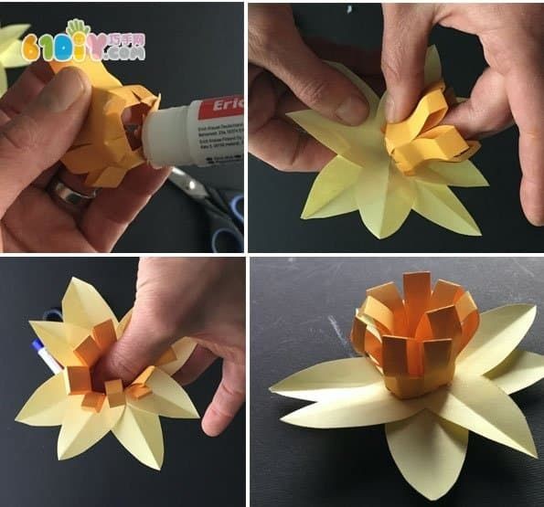 Объемные нарциссы из бумаги Объемные нарциссы из бумаги