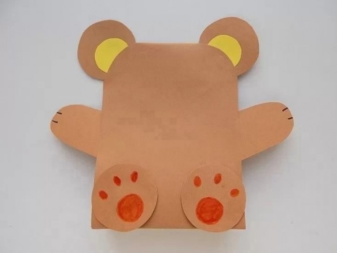 Мишутка из цветной бумаги Мишутка из цветной бумаги