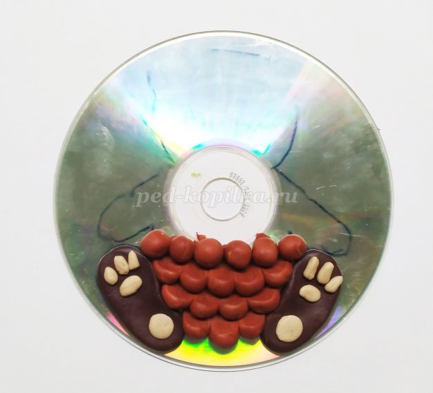 Пластилинография "Медвежонок": часть 2