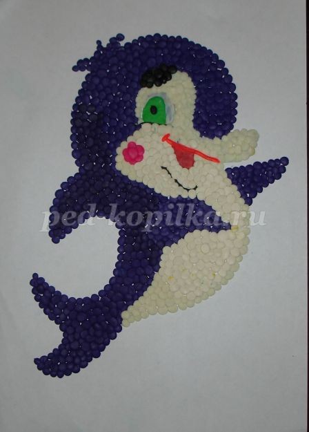 ​Пластинография: дельфин, часть 2