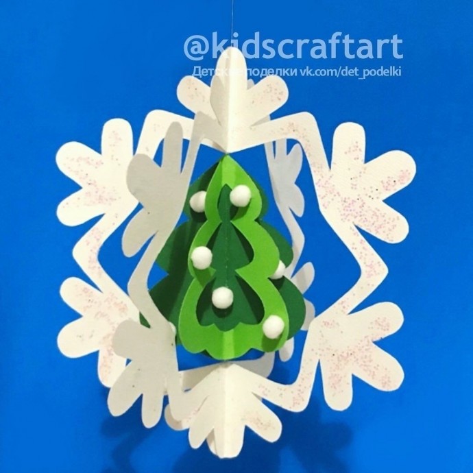 Снежинка с ёлочкой Снежинка с ёлочкой
