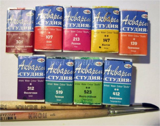 Рисование цветов в смешанной технике: акварельная живопись "по-сырому" и восковые цветные карандаши: часть 1